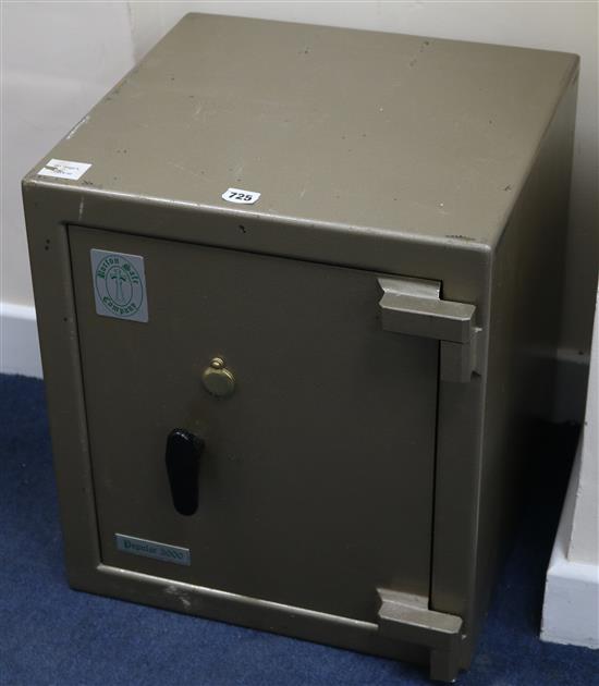 A Burton Safe Co. safe with three keys, H.49cm